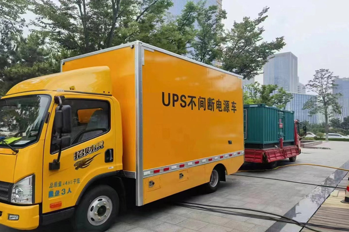 周矶管理区发电机租赁施工现场