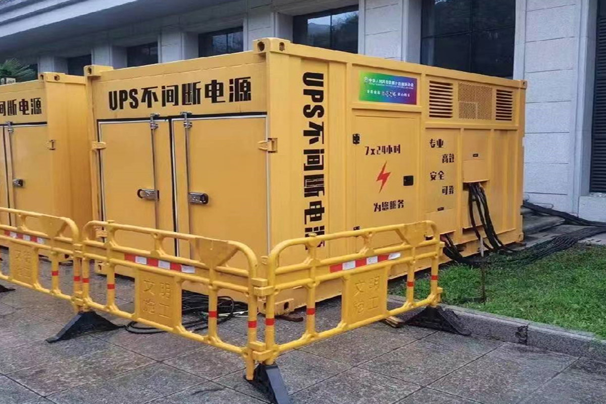 周矶管理区发电机租赁施工现场